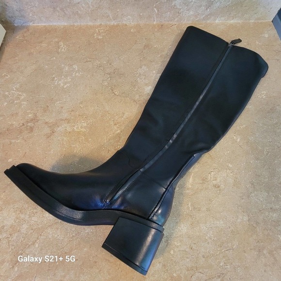 Franco Sarto Black Knee High Boots - Wide Calf - Picture 6 of 16